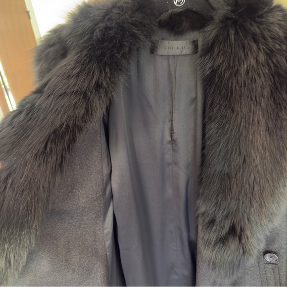 Jenni Kayne REAL FOX FUR trimmed coat with fur cuffs size 2 - Picture 5 of 7